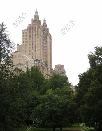 纽约中央公园园外建筑图片