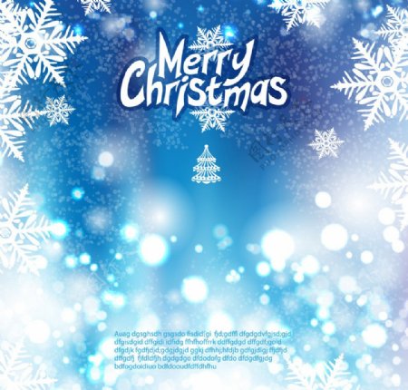 蓝色圣诞背景矢量素材图片