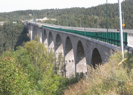 连接挪威与瑞典的边境大桥图片