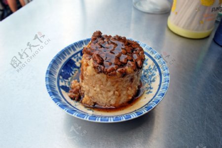台灣小吃米糕素食米糕油飯图片