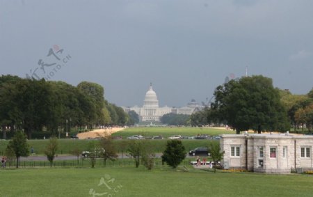 美国会大厦前的大草坪图片