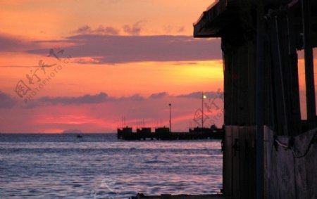 荷兰Curacao小岛的日落图片