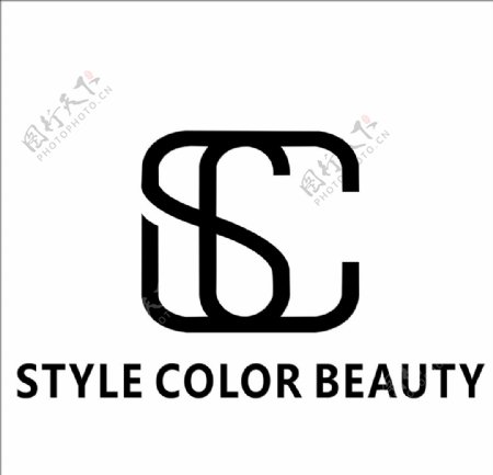 sc形色美妆logo美容图片