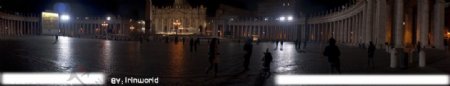 梵蒂岡夜景橫幅相片图片