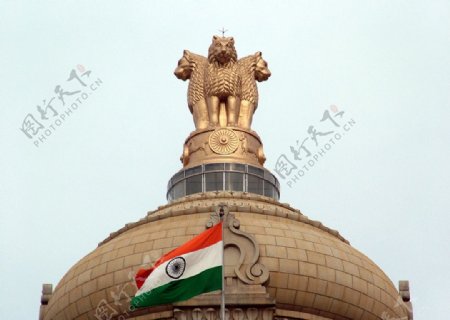 印度新德里國會大廈圓頂图片