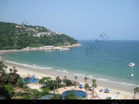 大梅沙喜来登酒店的私家海滩原创图片