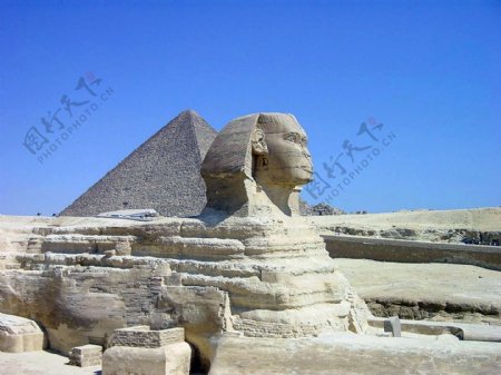 埃及金字塔狮身人像图片