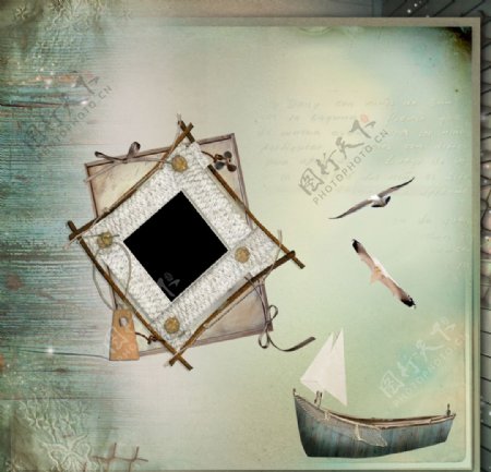 船海鸥相框图片