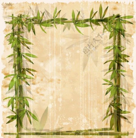 竹子边框矢量素材图片