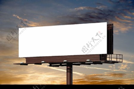 空白户外大型广告牌图片