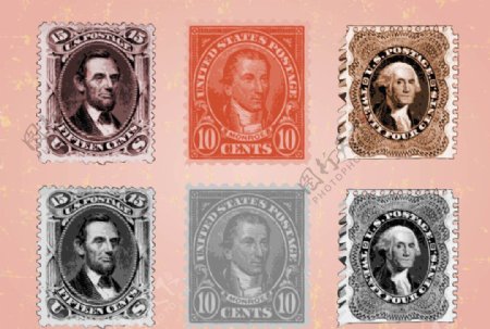 美国邮票图片