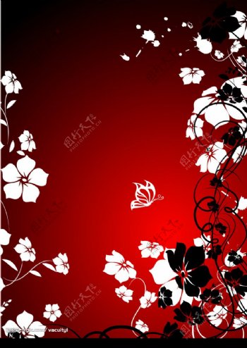 红色花蔓图片