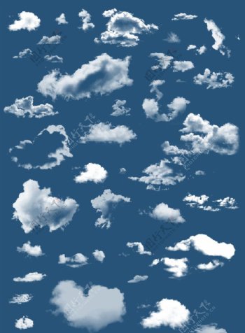 psd各种云分层素材1图片