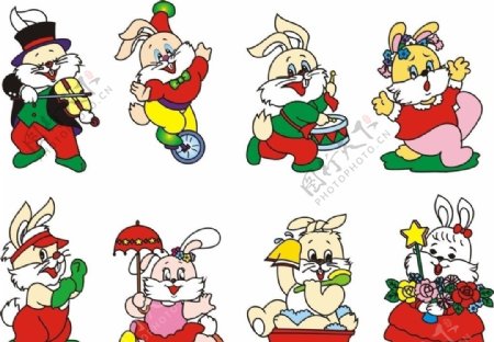 卡通兔兔子图片