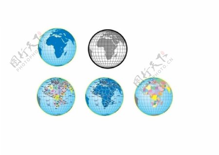 地球球型矢量素材图片