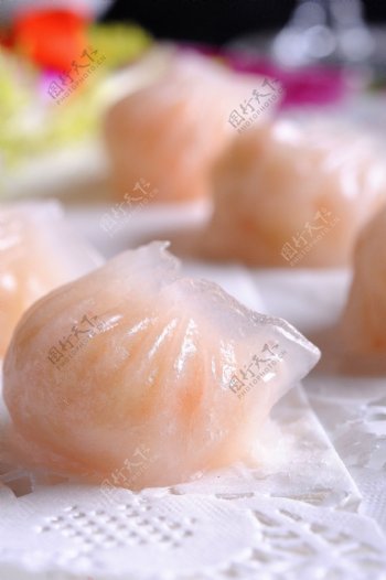 小笼鲜蒸虾饺图片