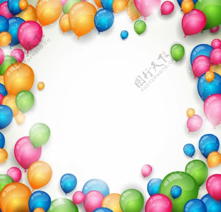 彩色气球矢量图片