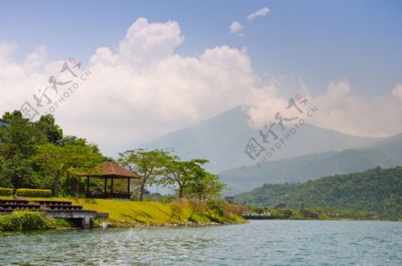 台湾花莲山湖码头美景图片