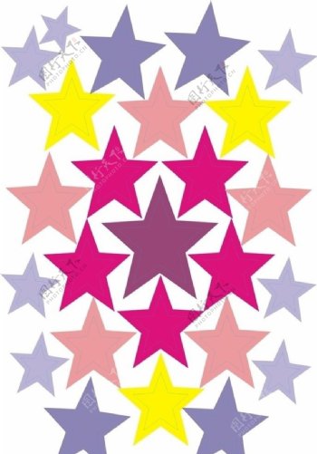 彩色五角星图片