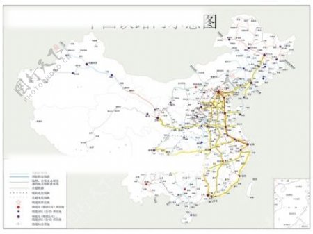 中国铁路网络图图片