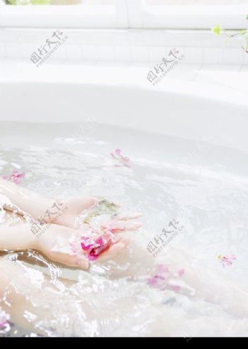 浴缸戏水图片
