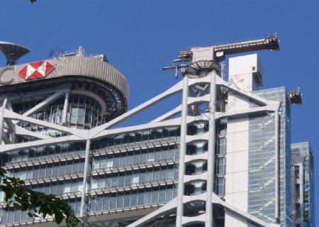 香港汇丰总行大厦顶层图片