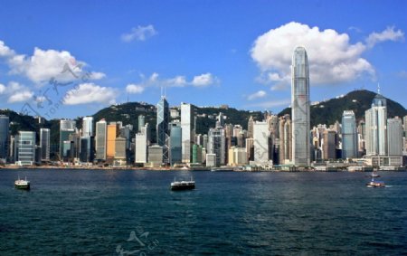 香港中环城市天际线图片