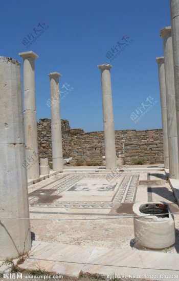 希腊提洛岛祭坛遗址图片