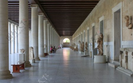 雅典卫城廊柱图片