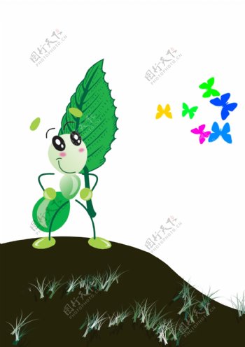 绿色蚂蚁图片