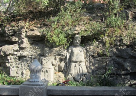 山东石壁雕刻神话古代人物图片