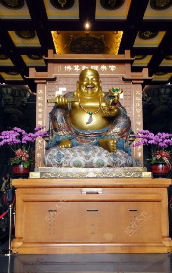 台湾寺庙中的弥勒佛图片