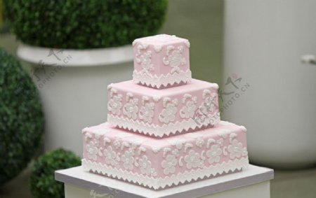 婚礼四方蛋糕图片