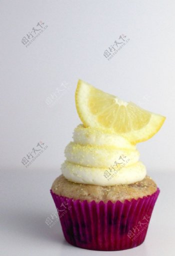 柠檬纸杯蛋糕图片