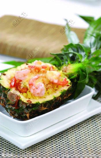 大虾菠萝焗饭图片