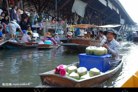 曼谷欧陆水上市场图片