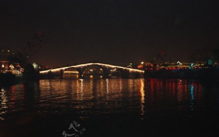 古运河大桥夜景图片