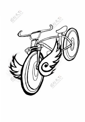 自行车翅膀图片
