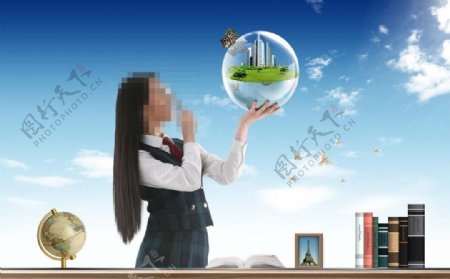 科技环保课堂广告图片