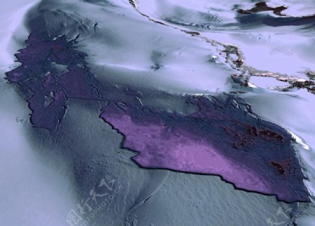 紫色的雪地图片