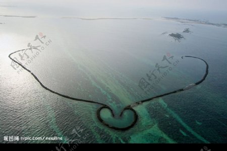 潮間帶上的美麗典藏澎湖石滬图片