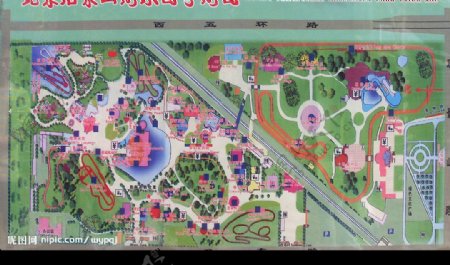 北京石景山游乐园娱乐设施分布图图片