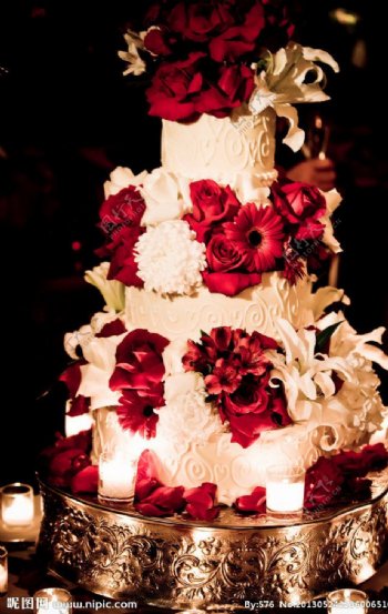 结婚玫瑰蛋糕图片