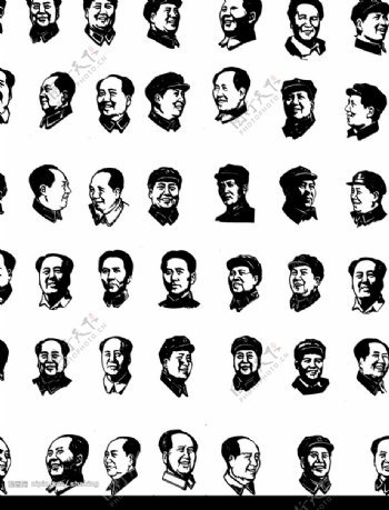形态各异的毛主席头像图片