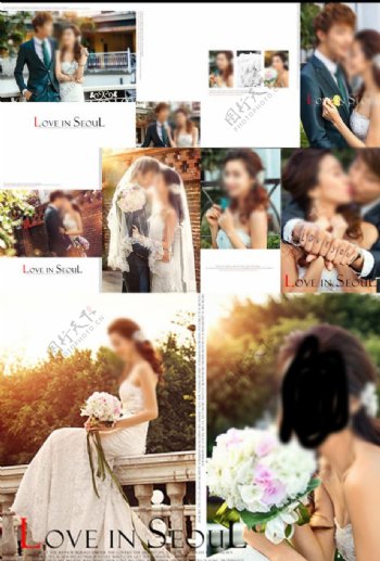 婚纱PSD模板之爱在首尔图片