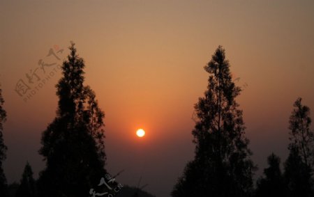 落日黄昏图片