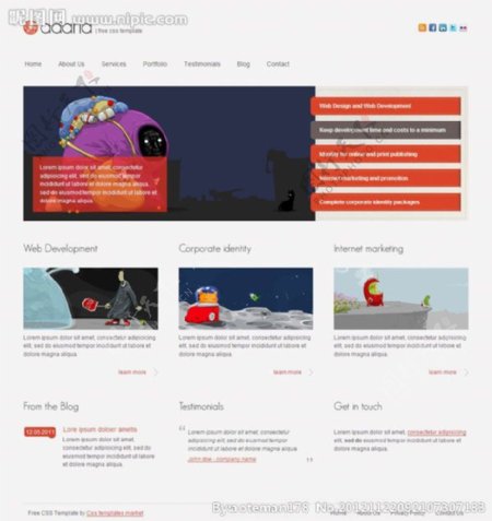 网站开发CSS网页模板图片