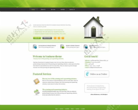 绿色网页设计图片