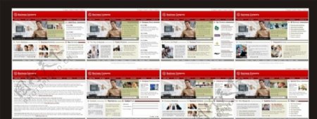 欧美商务网页模板图片