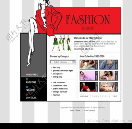 时尚网站模板7PSDFLA片头HTML按钮源文件图片